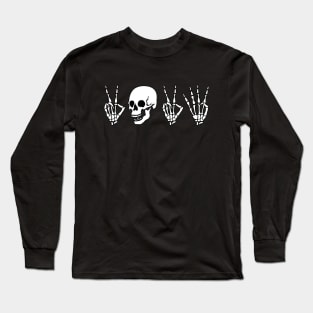 Happy New Year 2024 Skeleton Fingers Long Sleeve T-Shirt